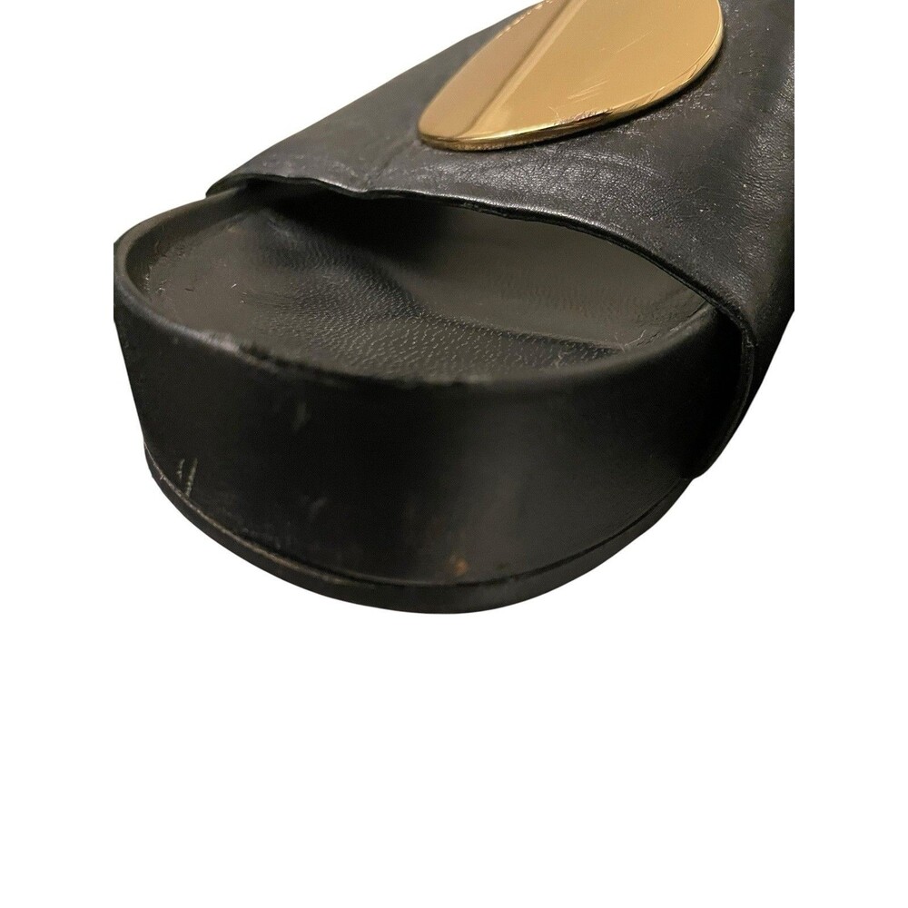 Tory Burch Patos Platform Black Slide Sandals Women’s Size 10.5 Luxury Designer - Picture 5 of 12